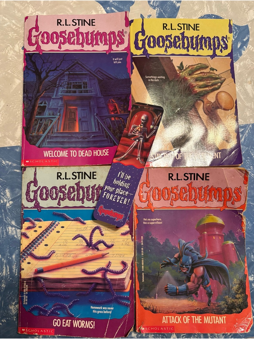Goosebumps Paperback Book Lot - FIRST PRINTING - R.L. Stine - with Bookmark!